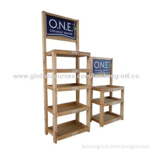 Wooden Drink and Beverage Display Stands